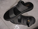 木林森男士真皮凉鞋2025新款夏季运动款高端外穿凉拖两用沙滩鞋男 黑色 运动鞋码，脚宽胖选大一码 42 实拍图