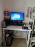 赛森实木电脑桌家用学习写字桌台式书桌办公简易书桌电竞长条子工作台 【白色】加厚25MM桌面E0级环保 长100*50*75加粗碳钢桌架50mm方 实拍图