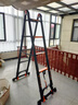 巴芬伸缩梯多功能梯子家用梯人字梯加厚铝合金工程梯升降直梯折叠楼梯 多功能2.1米【拱桥防晃+防滑】 实拍图