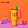 Glasslock&wigglewiggle联名保温杯大容量冰霸吸管杯保温保冷车载水杯900ml 实拍图