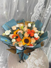 艾斯维娜鲜花速递向日葵混搭花束生日礼物全国同城配送 向日葵香槟韩式花束 实拍图