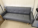 网红猫抓皮可折叠沙发床小户型多功能双人午休懒人小沙发出租屋 浅灰色猫爪皮款 200cm 含扶手 两抱枕8个沙发脚 实拍图