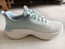 安踏叶子6丨减震透气跑鞋女运动鞋夏季透气轻便减震跑步鞋休闲鞋 纸莎白/曦辰绿/浅明蓝5535-4 37.5 实拍图