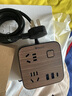 公牛（BULL）20W PD苹果快充插座/插线板/插排/接线板/拖线板 3USB+4孔 黑色木纹全长1.8米 GN-R322Q20 实拍图