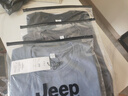 吉普JEEP【纯棉3件装】短袖T恤男20222夏季新款男士体恤衫纯色半袖圆领中青年宽松休闲百搭上衣男  黑色+雾霾蓝+铁灰 4XL（建议160-175斤） 实拍图
