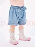 巴拉巴拉婴儿裤子宝宝短裤女童薄款夏装外穿甜美荷叶边清爽时尚潮 牛仔中蓝88201 80 实拍图