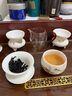 金镶玉 盖碗功夫茶具三才盖碗 羊脂玉德化白瓷泡茶杯碗 初夏120ml 实拍图
