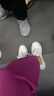 乔丹女鞋板鞋学生皮面小白鞋撞色通勤增高运动革面休闲鞋情侣 实拍图