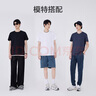 京东京造【凉感速干】男士t恤短袖夏季速干衣苏超定制 藏蓝 XXL 实拍图