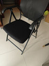 原声原代折叠椅培训电脑椅学习椅可折叠椅子家用办公椅麻将椅会议椅职员椅 免安装折叠椅（黑色）金属背 固定扶手 （铁靠背） 实拍图