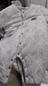 婧麒（JOYNCLEON）婴儿连体衣新生儿衣服秋冬保暖夹棉哈衣满月宝宝内衣纯棉连体衣 大树灰【优选精梳棉】 59cm 实拍图