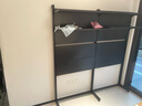 安善五金洞洞板置物架墙面免打孔落地书架立式货架出租屋少女电竞桌房 (适合1.8米桌)黑双架181CM/高下滑选择 高186CM/单架3层4背/双架6层8背 实拍图