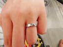 七可戒指情侣款一对戒纯足银999高级感活口颗调节纪念礼物送女友老婆 实拍图