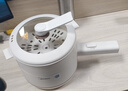 美的（Midea）电煮锅 小电锅 电蒸锅 长柄 宿舍小锅 多功能辅食锅 1.6L学生寝室一体泡面小火锅 XZE2017 配蒸笼 实拍图
