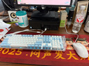 达尔优（dareu）EK815机械合金键盘 有线键盘 游戏键盘 108键单光 男生女生 电脑键盘  白色蓝色 青轴 实拍图