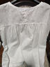 MUJI女式 汉麻 棉 短袖罩衫 t恤上衣打底衫女款女装内搭夏季BC2LEC5S 白色 M (160/84A) 实拍图
