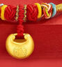 中国黄金（CHINA GOLD）足金小胖福手链男女孩金坨坨长命锁编织手绳周岁生日礼物送宝宝 【京速达】小胖福手绳【A款红绳】约0.3g 实拍图
