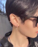 BJYL十字架耳钉男款轻奢高级感银色耳环女气质耳坠养耳洞耳饰男士单只 单只 实拍图