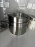 Momscook 不锈钢蒸锅蒸笼304两层蒸锅复底加厚燃气电磁炉通用汤锅蒸锅两用 （MT32ST）双层蒸锅 32cm 实拍图