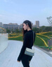柏萨尼（PESASRIE）轻奢品牌包包女包单肩包真皮女士斜挎包链条小方包情人节生日礼物 白绿色【奢侈礼盒包装】 实拍图