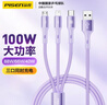 品胜充电线三合一数据线6a/5a快充100W/66W一拖三线适用苹果14/13华为MateXT/P70小米15ultra手机车载 实拍图