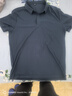 罗蒙短袖复古t恤男士夏季冰丝高端商务polo半袖衫截上衣百搭速干衣服 【两件装】雾霾蓝+黑色 2XL 【建议140-160斤】-面料升级 实拍图