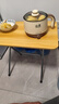 霓峰折叠桌家用小户型餐桌出租屋摆摊餐桌饭桌简易式户外便携式小桌子 小号胡桃色【60*40*50】镀锌圆腿 实拍图