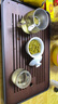 赏福茶盘家用轻奢现代小型沥储水式茶台功夫茶具竹茶盘简约托盘 胡桃色-长条长方盘黑底大号 【尺寸看图标注】 实拍图