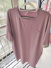 轩靓（XULEN）睡衣女莫代尔棉凉感短袖女连衣裙大码家居服 62573雾紫 2XL  实拍图