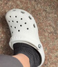卡骆驰crocs洞洞鞋贝雅卡骆班轻便耐磨一脚蹬休闲鞋|205089 白/深蓝-126 41 /42(260mm) 实拍图