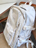 JCZS日系书包初中女生大容量高颜值ins风小众简约双肩背包高中大学生 灰色+挂饰加大加厚防水 实拍图