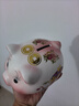 润华年存钱罐只进不出小猪储蓄罐可爱女生创意陶瓷储钱罐打不开 可存可取(含坐垫) 大号粉色(存两万)【仅剩18件】 实拍图