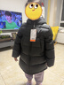 保姆鹅  【风墙】儿童羽绒服宝宝中长款护脸加厚外套保暖童装[NG2664] 炭黑 130 实拍图