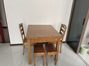 南之安 全实木餐桌餐厅小户型家用长方桌伸缩折叠吃饭桌椅自动跳拉台 茶色 标准版 一桌2椅2凳 实拍图