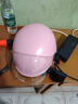 Andes HELMET3C认证电动摩托车头盔男女四季通用夏季透气防晒安全帽电瓶车骑行半盔 磨砂浅粉【透明短】 均码 实拍图