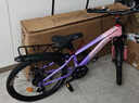 凤凰山地自行车男女变速山地车碟刹青少年儿童自行车学生单车 星际 粉紫【变速】后座+LED灯+辐条轮 22寸【适合130-170cm】 实拍图