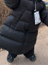保姆鹅  儿童羽绒服宝宝中长款护脸加厚鸭绒外套防风保暖童装冬装 炭黑 120 实拍图
