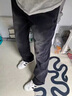 真维斯牛仔裤子男春夏季美式微喇新款潮牌宽松休闲直筒显瘦显高长裤 113黑色 XL 实拍图