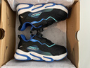 安踏儿童运动鞋男女童跑步鞋秋冬季网革旋钮扣犟弹科技学生赤焰跑鞋 【男革面】黑/蓝/绿5523N-2 29 脚长约18cm 实拍图