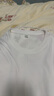 南极人纯棉短袖t恤男女夏季圆领体恤男士汗衫半袖t恤情侣打底衫上衣白T 实拍图