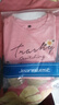 真维斯（JEANSWEST）t恤女长袖2025春夏正肩纯棉宽松上衣女小清新印花体恤时尚橘粉XL 实拍图