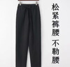 左斯客复古亚棉麻裤子男款夏天轻薄透气宽松直筒垂感棉麻休闲大码 藏青色 C2 3XL 【建议135-150斤】 实拍图