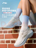 李宁凌波丨休闲慢跑鞋女鞋25新款时尚透气舒适轻盈简约回弹跑步鞋 【透气贾卡】云雾白-1 凌波 36 实拍图
