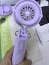 云恙2025年新款手持涡轮小风扇三丽鸥可挂脖迷你随身便携风扇桌面可爱卡通usb充电大风力学生日礼物 库洛米手持挂脖送链子+贴纸立体贴 10000mAh 实拍图