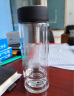 万象（WANXIANG）双层玻璃杯经典皮纹V20RL商务办公礼盒泡茶杯370ML大容量家用水杯 实拍图