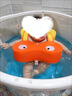 贝恩拉儿童游泳圈0-3岁 婴儿免充气防侧翻泳圈宝宝洗澡玩具装备水上用品 甲壳虫橙色【3个月-3岁】 实拍图