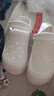 ECAC孕妇洞洞鞋女款2025新款夏季外穿防滑防臭eva厚底包头凉拖鞋 白色【花朵小熊】eva厚底防滑 36-37 【正码】 实拍图
