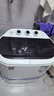 小鸭迷你洗衣机 半自动双缸桶洗衣机 母婴儿童宝宝洗衣机小型 2.5KG 新款黑色强动力款【蓝光+360W功率+不锈钢脱水桶 实拍图