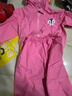 牧萌儿童雨衣分体套装男女童幼儿园防水雨裤宝宝雨披 粉小兔套装 2XL 实拍图
