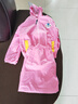 牧萌儿童雨衣分体套装男女童幼儿园防水雨裤宝宝雨披 粉小兔套装 XL 实拍图
